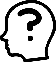Question Mark Inside A Bald Male Side Head Outline Outline Drawing Svg Vector, Free Vectors File
